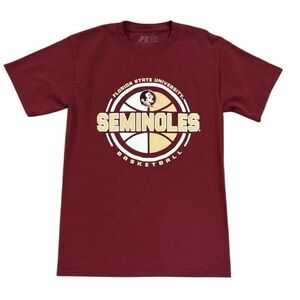 Russell Athletic Florida State University Seminoles Basketball Tee Red Small